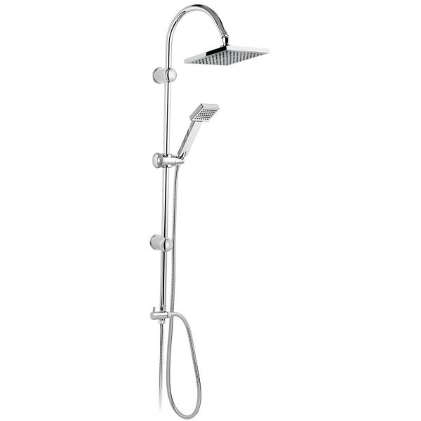 Set bara dus cu suport culisant, dus fix si para dus mobila Ferro Squerto, crom General Instal magazin instalatii termice sanitare