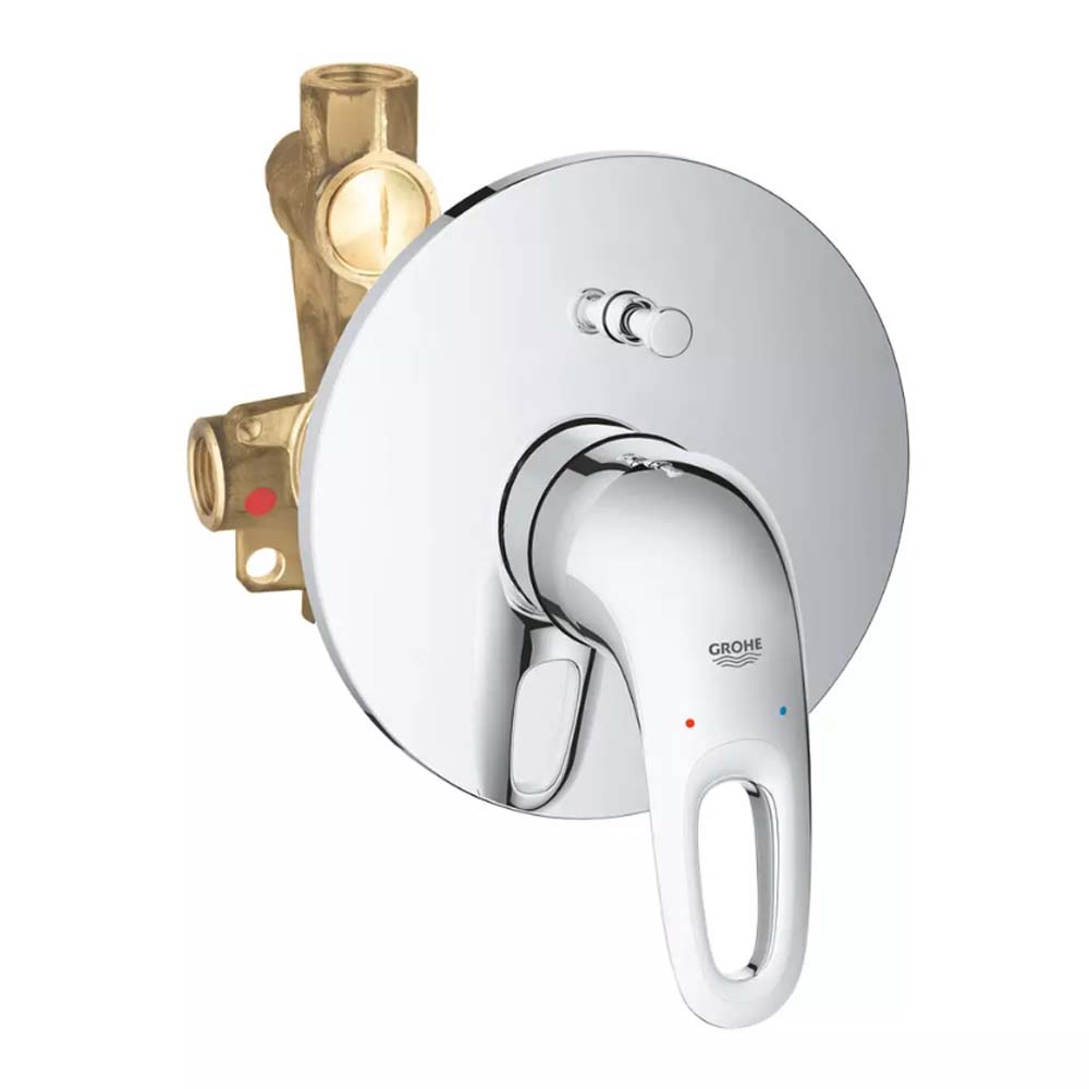 Baterie cada dus incastrata Grohe Eurostyle set crom General instal